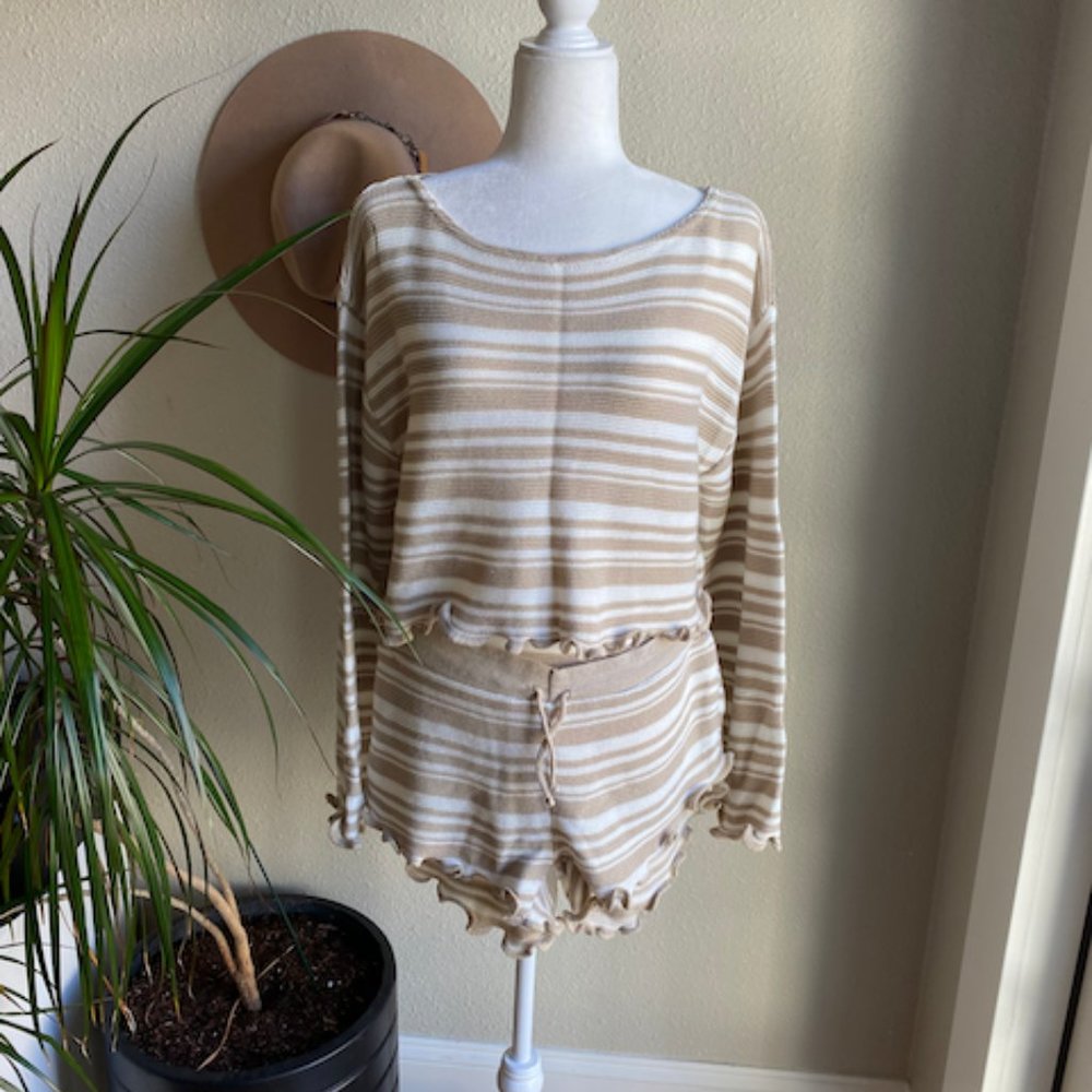 Nasty Gal Striped Two-Piece Set